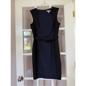Banana Republic Black & Blue Dress with Belt